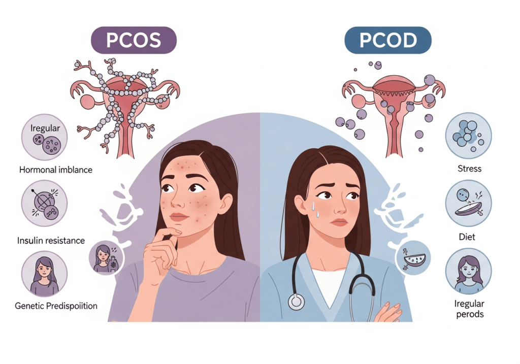 Difference Between PCOS & PCOD